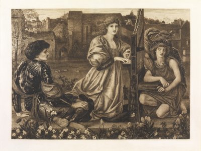 Le Chant d&39;Amour (gravura impressa em pergaminho) de Robert Walker Macbeth