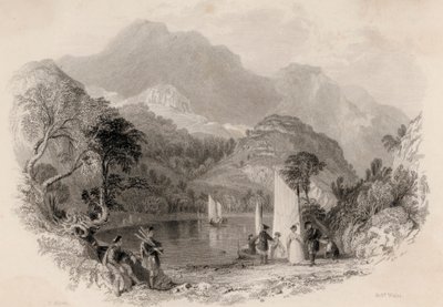 Pass of the Trossachs, Loch Katrine, Escócia (gravura) de Robert Wallis