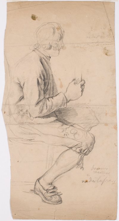 Jovem sentado com um fato de Taala de Robert Wilhelm Ekman