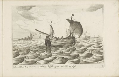 Haringbuizen
Haring buyssen groot omtrent 40 Last / Buche ou flibot de 40 tonneaux (título sobre o objecto)
Diversos navios utilizados nas Províncias Unidas / Icones variarum navium Hollandicarum quarum usus maximè in aquis interioribus regionis (série de Robert de Baudous (possibly)