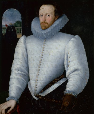 Retrato de Sir Walter Raleigh (óleo) de Robert the Elder Peake