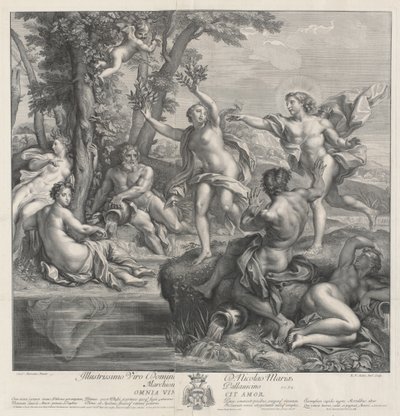 Omnia Vincit Amor [Apolo e Dafne] de Robert van Audenaerd, after Carlo Maratta