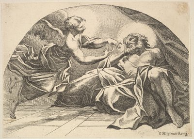 Anjo aparecendo a Pedro na prisão, 1680-1743. de Robert van Audenaerde