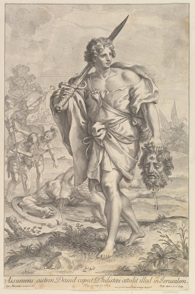Davi com a Cabeça de Golias, 1680-1743. de Robert van Audenaerde