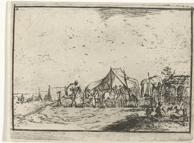 Acampamento
Paisagens com acampamentos (título da série) de Robert van den Hoecke