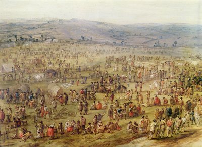 Acampamento Militar (óleo sobre cobre) (detalhe de 341904) de Robert van den Hoecke