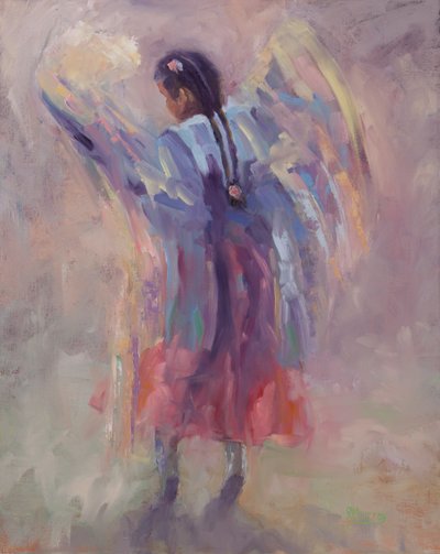 O anjo pode voar, 2015 (óleo sobre tela) de Roberta Murray