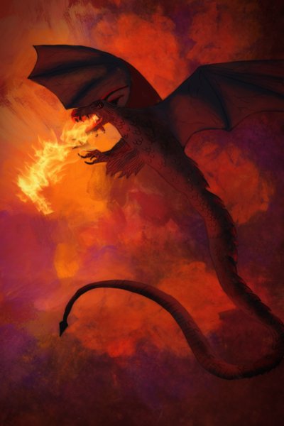 Dragão de Fogo, 2022 (digital) de Roberta Murray