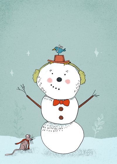 Boneco de neve feliz, 2019 (digital) de Roberta Murray