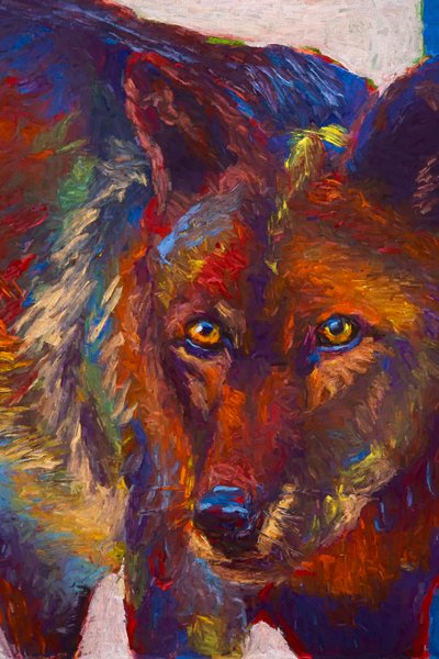 Stare Down, 2019 (óleo sobre painel) de Roberta Murray