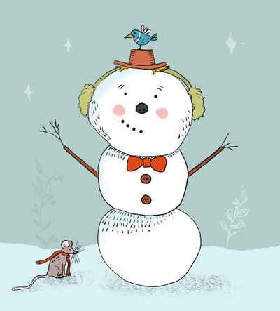 Boneco de neve estrelado, 2019 (digital) de Roberta Murray