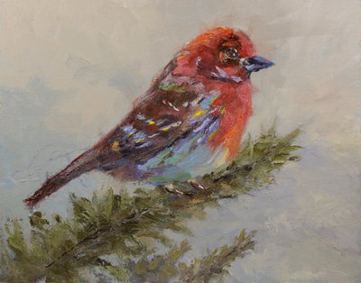 That Bird Of Song, 2023 (óleo sobre painel) de Roberta Murray
