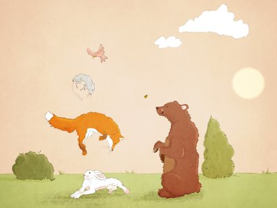 The Quick Red Fox, 2021 (digital) de Roberta Murray