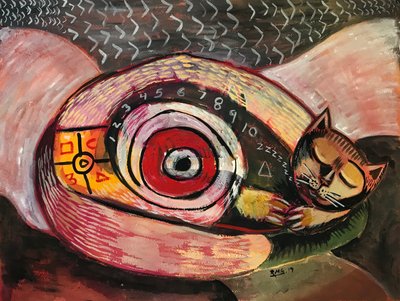 Sweet Dreams, c.2019 (guache sobre papel) de Roberto Munguia