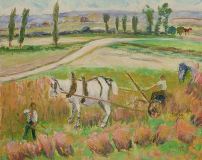 Colheita com um cavalo branco de Roderic OConor