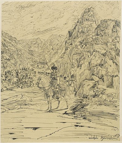 Batalha nas montanhas de Rodolphe Bresdin