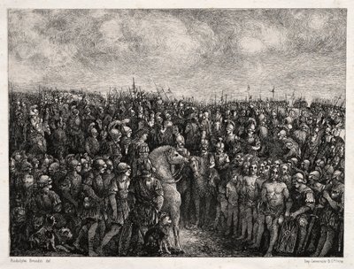 César e seus prisioneiros, 1878. de Rodolphe Bresdin