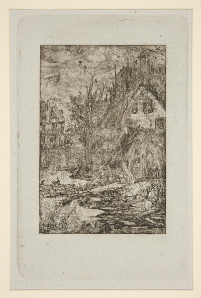 Entrree de Village (Cottages de colmo) de Rodolphe Bresdin