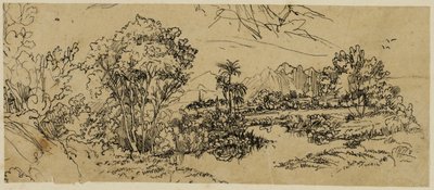 Paisagem na costa oeste de Rodolphe Bresdin