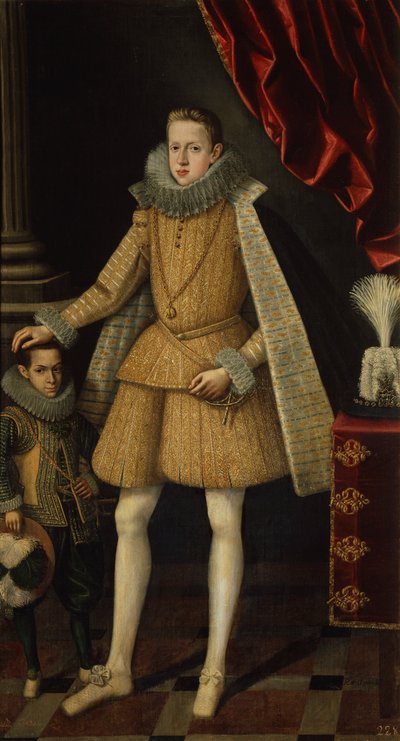 O Príncipe Filipe e o Anão, Miguel Soplillo, c.1620 (óleo sobre tela) de Rodrigo de Villandrando