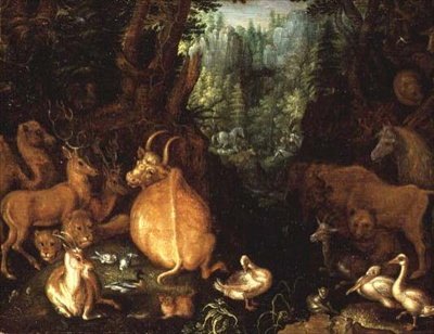Animais e Aves em uma Paisagem Florestal de Roelandt Jacobsz. Savery