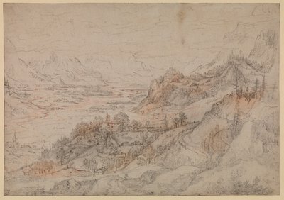 Paisagem montanhosa - Inn Valley no Tirol, 1607 de Roelandt Jacobsz. Savery