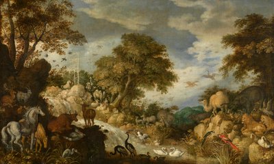 Orfeu e os Animais (óleo sobre tela) de Roelandt Jacobsz. Savery