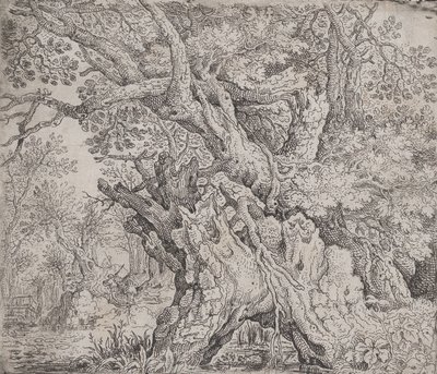 Árvore Nodosa, c. 1608-09. de Roelandt Savery