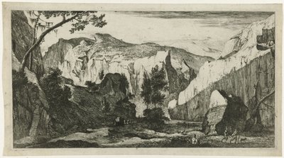 Paisagem de montanha com rochas
Paisagens tirolesas (título da série) de Roelant Roghman