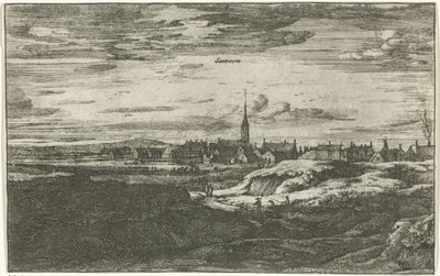 Vista de Zandvoort Santvoort (título no objeto) Cenas de aldeia no norte da Holanda (título da série) de Roelant Roghman