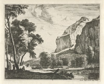 Paisagem fluvial com rochas
Paisagens tirolesas (título da série) de Roelant Roghman