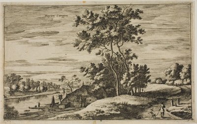 Vista perto de Kampen, placa 4 de Vistas das aldeias holandesas de Roelant Roghman