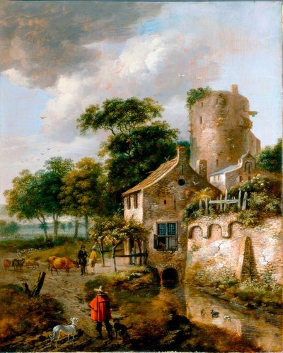 R.J. v. Vries, Paisagem com Torre de Roelof Jansz van Vries