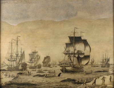 Baleeiros holandeses no gelo de Roelof van Salm
