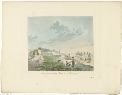 Praia em Scheveningen Local des ci devant bains à Scheveningen (título no objeto) de Roelof van der Meulen