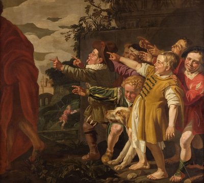 Eliseu zombado pelas criancinhas (II Reis 2:24-25) de Roeloff van Zijl (attributed to)