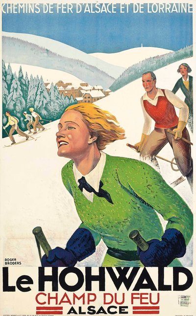 Le Hohwald, c.1930 (litografia a cores) de Roger Broders