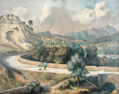 Paisagem Italiana, c.1922-25 (óleo sobre tela) de Roger Eliot Fry