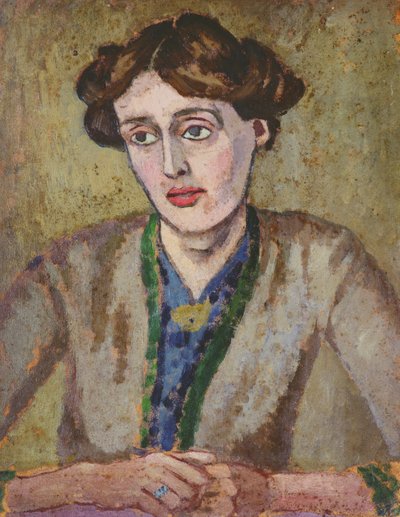 Virginia Woolf (1882-1941) (óleo a bordo) de Roger Eliot Fry