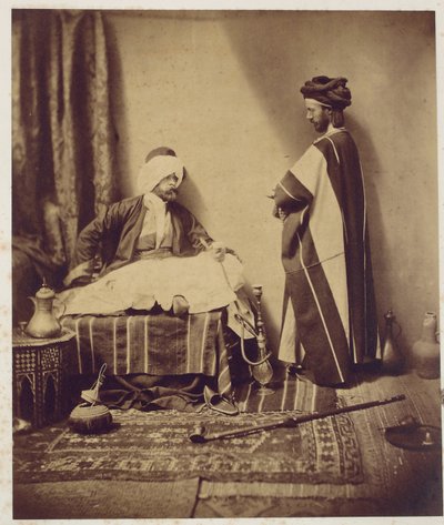 Uma conversa enquanto fumava, 1858 de Roger Fenton
