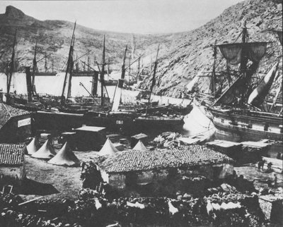 Balaclava Harbour duing Crimean War de Roger Fenton