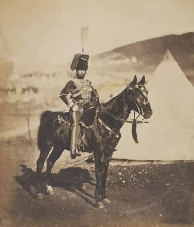 Corneta Henry John Wilkin, 11º (ou do próprio príncipe Albert) Hussars, 1855 de Roger Fenton