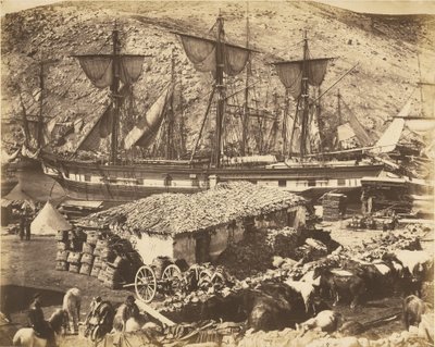 Porto de Balaclava, o cais do gado de Roger Fenton