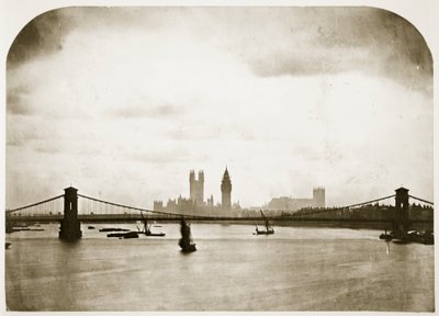 Casas do Parlamento em construção, Londres, c.1858 de Roger Fenton