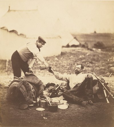 Tenente-coronel Hallewell, o seu dia de trabalho terminado. de Roger Fenton