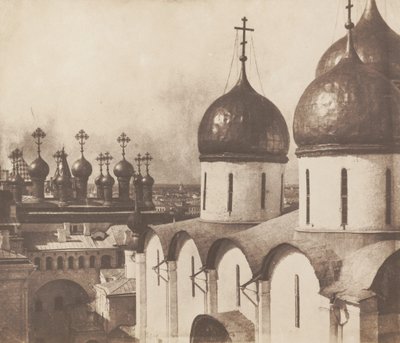 Moscou, cúpulas de igrejas no Kremlin de Roger Fenton