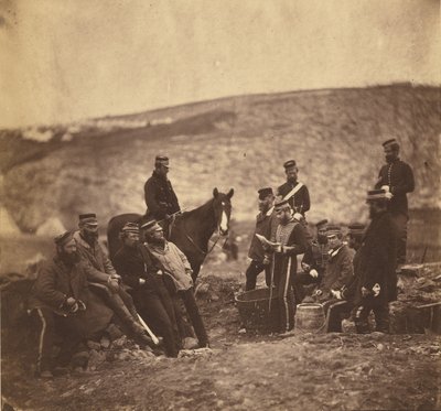 Oficiais e homens do 8º Hussardo. de Roger Fenton