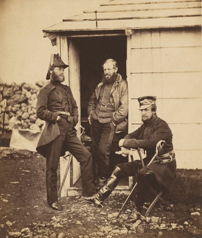 Oficiais do estado-maior do tenente-general Sir G. Brown de Roger Fenton