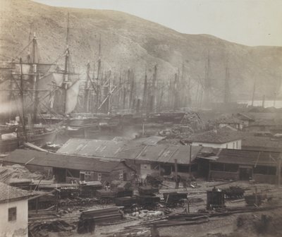 Armazéns e oficinas dos caminhos-de-ferro, Balaklava de Roger Fenton