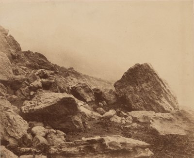Rocken End numa tempestade, Ilha de Wight, c. 1853 (foto) de Roger Fenton